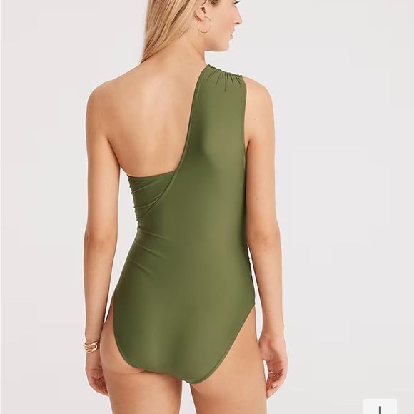 J Crew Ruched One Shoulder Swimsuit - Picture 3 of 6